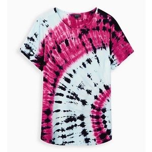 Torrid Tie-Dye Soft-Stretch Challis Tee Size 00